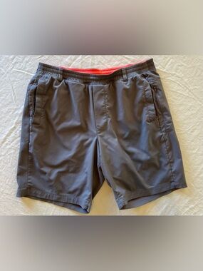 Bird Dogs Gray Performance Shorts Long Athletic Gym Golf Hybrid Shorts